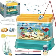 Detailed information about the product Fish Tank Play Set Interactive Feeding Aquarium Toy USB Light Music Electric Mini Artificial Realistic Kids Christmas Birthday Gift