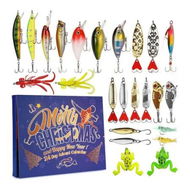 Detailed information about the product Fishing Advent Calendar 2024, 24 Days Christmas Countdown Fishing Lures Tackle Set for Men Teen Boys, Xmas Surprise Gift for Fisher