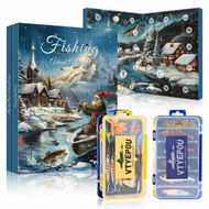 Detailed information about the product Fishing Advent Calendar 2025 Fishing Lures Kit with Tackle Box Advent Calendar Xmas Holiday Surprise Gift for 24 Days Christmas Countdown
