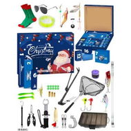 Detailed information about the product Fishing Advent Calendar 2025 for Men, 24 Day Fishing Tackle Advent Calendar with Fishing Rod Holder, Fish Lip Gripper, Christmas Gift for Father
