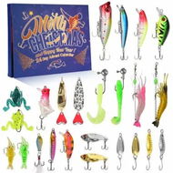 Detailed information about the product Fishing Advent Calendar 2025,24 Day Christmas Countdown Fishing Lures Tackle Set for Fisher Men,Father,Granpa,Boys Xmas Surprise Gift