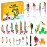 Detailed information about the product Fishing Advent Calendar 24 Days of Fishing Lures Countdown Calendar Christmas Countdown with 24Pcs Assorted Lures Gift for Men Anglers