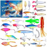 Detailed information about the product Fishing Advent Calendar Fishing Lure Set, 24 Days Christmas Countdown Fishing Lovers Gifts for Granpa Dad Boyfriend