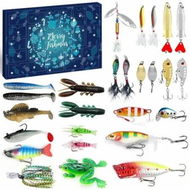 Detailed information about the product Fishing Advent Calendar for Men Teen Boys,Fishing Lure Christmas Gifts,24 Days Topwater Lures Fishing Spoons Minnow Popper Crankbait VIB for Fishing Lovers Father Boyfriend Brother