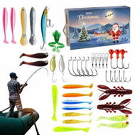 Detailed information about the product Fishing Advent Calendar,24 Days Of Surprise With Fishing Lures Set For Fisherman Teen Boys Dad Christmas Countdown Gift Color Blue