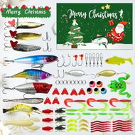 Detailed information about the product Fishing Advent Calendar,24 Days Of Surprise With Fishing Lures Set For Fisherman Teen Boys Dad Christmas Countdown Gift Color Green