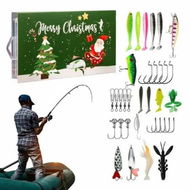 Detailed information about the product Fishing Advent Calendar,24 Days Of Surprise With Fishing Lures Set For Fisherman Teen Boys Dad Christmas Countdown Gift Color Green