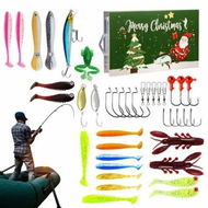 Detailed information about the product Fishing Advent Calendar,24 Days Of Surprise With Fishing Lures Set For Fisherman Teen Boys Dad Christmas Countdown Gift Color Green