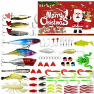 Detailed information about the product Fishing Advent Calendar,Advent Calendar Fishing Christmas Countdown 24 Days,Christmas Countdown Fish Tackle Set,Christmas Surprise Fishing Bait Gift 78 Pcs,Fishing Lures Set (Red)