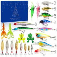 Detailed information about the product Fishing Advent Calender,Fishing Lure Advent Calendarfor Freshwater Saltwater Soft Lures Spoons Minnow Popper Crankbait Gifts