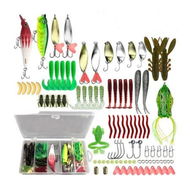 Detailed information about the product Fishing Lures Kit, 94Pcs Spoon Lures, Soft Plastic Worms, Frog Lures, Bait Tackle Kit for Bass, Trout, Salmon for Freshwater and Saltwater