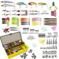 Detailed information about the product Fishing Lures Tackle Set 303Pc Crankbait Spinnerbait Worm Jig Soft Hard Lures Salt water Topwater Gear Box Bass Trout Christmas Fatherâ€˜s Day Gift