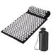 Fitness Acupressure Mat and Pillow Set, Relieving Back and Neck Pressure, Acupuncture Point Massage Mat for Muscle Relaxation, Black. Available at Crazy Sales for $29.95