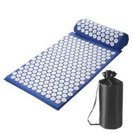 Detailed information about the product Fitness Acupressure Mat and Pillow Set, Relieving Back and Neck Pressure, Acupuncture Point Massage Mat for Muscle Relaxation, Blue