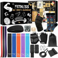 Detailed information about the product Fitness Gear Advent Calendar 2025,24 Days of Workout Essentials with Jump Rope,Resistance Bands,Gloves,Headbands & More â€“ Christmas Countdown Gifts