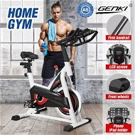Detailed information about the product Fitness Spin Bike Stationary Bicycle Workout Indoor Cycling Home Gym Exercise Cardio Trainer Adjustable Belt Drive Phone Holder LCD Monitor