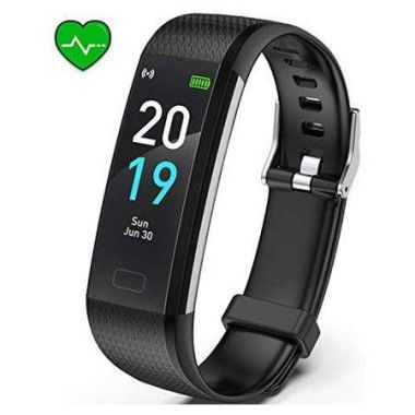 Fitness Tracker HR S5 Activity Tracker Watch With Heart Rate Monitor For Women And Men (Black)