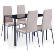 Detailed information about the product Five Piece Dining Set Cappuccino