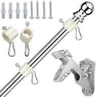 Detailed information about the product Flag Pole,Tangle Free Spinning Stainless Steel Rustproof Flagpole for 3x5 Sports Fan Outdoor Flags (Silver,1.83M)