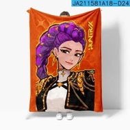 Detailed information about the product Flannel Blanket 180x220cm K-POP Demon Hunter Girls Print Warm Modern Nap Blanket Christmas Birthday Gift