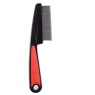 Detailed information about the product Flea Comb with Rubber Handle, Flea and Tick Comb for Dogs and Cats, Fine Tooth Dog Comb for Grooming, Red