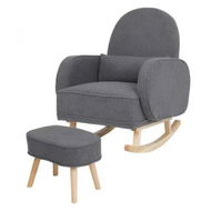 Detailed information about the product Fleece Rocking Chair with footstool
