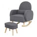 Fleece Rocking Chair with footstool. Available at Crazy Sales for $319.95