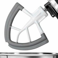 Detailed information about the product Flex Edge Beater For KitchenaidKitchen Aid Mixer AccessoryKitchen Attachments MixerFits Tilt-Head Stand BowlsSilicone EdgesWhite