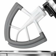 Detailed information about the product Flex Edge Beater Kitchenaid Mixer Accessory Tilt Head Stand 4.5-5 Quart Bowls Silicone Edges White Kitchen Baking Tool Efficient Mixing