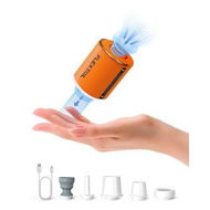 Detailed information about the product FLEXTAILGEAR Portable Air Pump With Camping Lantern Tiny Pump 2X 4kPa Air Pump For Inflatables Rechargeable Air Mattress Pump With Magnetic Design For Sleeping Pads Pool Floats Swimming Rings (Orange)