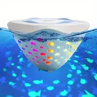 Detailed information about the product Floating LED Bath Light Multicolor Projection Fish Pattern Water Fountain Underwater Disco Light Bathtub Fun Party