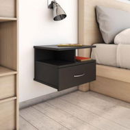 Detailed information about the product Floating Nightstand Black 40x31x27 Cm Chipboard