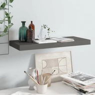 Detailed information about the product Floating Wall Shelf High Gloss Grey 60x23.5x3.8 cm MDF