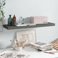 Detailed information about the product Floating Wall Shelf High Gloss Grey 80x23.5x3.8 cm MDF