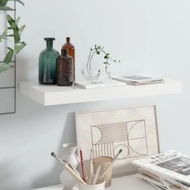 Detailed information about the product Floating Wall Shelf High Gloss White 50x23x3.8 cm MDF