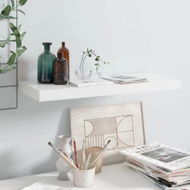 Detailed information about the product Floating Wall Shelf High Gloss White 60x23.5x3.8 cm MDF