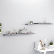 Detailed information about the product Floating Wall Shelves 2 Pcs Gray 120x23.5x3.8 Cm MDF