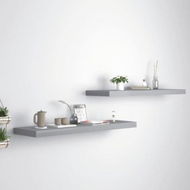 Detailed information about the product Floating Wall Shelves 2 Pcs Gray 90x23.5x3.8 Cm MDF