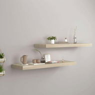 Detailed information about the product Floating Wall Shelves 2 Pcs Oak 80x23.5x3.8 Cm MDF