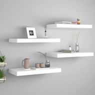 Detailed information about the product Floating Wall Shelves 4 pcs White 50x23x3.8 cm MDF