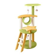 Detailed information about the product Floofi 101cm Galaxy Plush Cat Condo Cat Tree Yellow Green FI-CT-147-MM