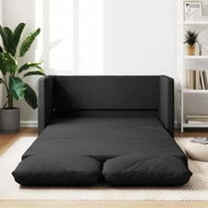 Detailed information about the product Floor Sofa Bed 2-in-1 Black 112x174x55 cm Fabric