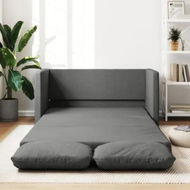 Detailed information about the product Floor Sofa Bed 2-in-1 Dark Grey 112x174x55 cm Fabric