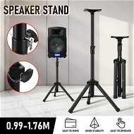 Detailed information about the product Floor Speaker Stand Tripod Bracket Folding Portable Adjustable Rotatable Heavy Duty Iron 99 to 176cm Height Rubber Capped Feet