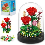 Detailed information about the product Flower Bouquet Building Kit - 596 PCS Bonsai Tree Sets For Adult Girlfriend Wife (Red Roses)