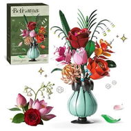 Detailed information about the product Flowers Bouquet Building Blocks Set with Vase, Roses, Lotus, Lily of The Valley for Women, Teen Girls, Botanical Collection Home Decor