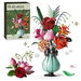 Flowers Bouquet Building Blocks Set with Vase, Roses, Lotus, Lily of The Valley for Women, Teen Girls, Botanical Collection Home Decor. Available at Crazy Sales for $24.95