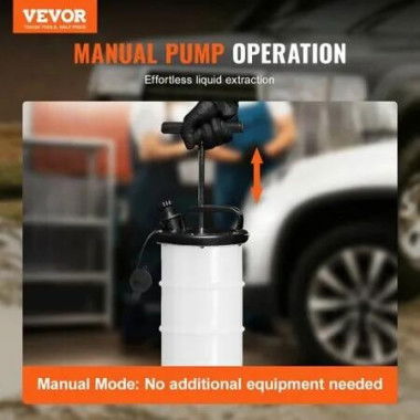 Fluid Extractor, 6.5 Liters Capacity, Manual Hand-Operated Oil Changer Vacuum Fluid Extractor with Dipstick and Suction Hose, Oil Extractor Change Pump for Automotive Fluids Vacuum Evacuation