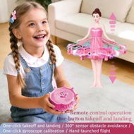 Detailed information about the product Flying Girl Hover Boomerang Play Toy,Inductive Obstacle Avoidance,Hand Controlled Mini Drone One-Button Takeoff ,Gyroscope,Music Function Color Pink