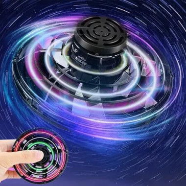 Flying Spinner Mini Drone, Hand Controlled Drone Flying Toy, Christmas Birthday Party Gifts for Girls Boys, Black